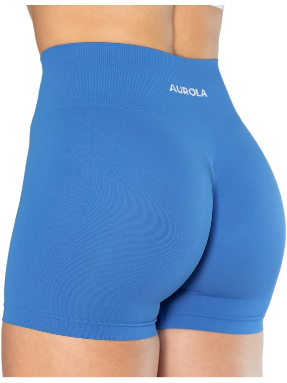 Aurola High-Rise Royal Blue Seamless Bike Shorts